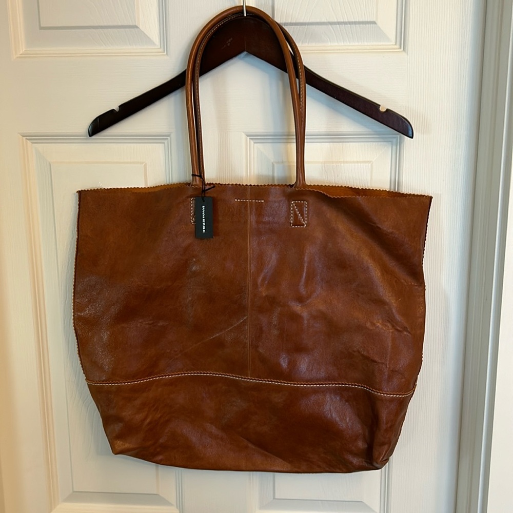 Banana Republic Leather Market Tote